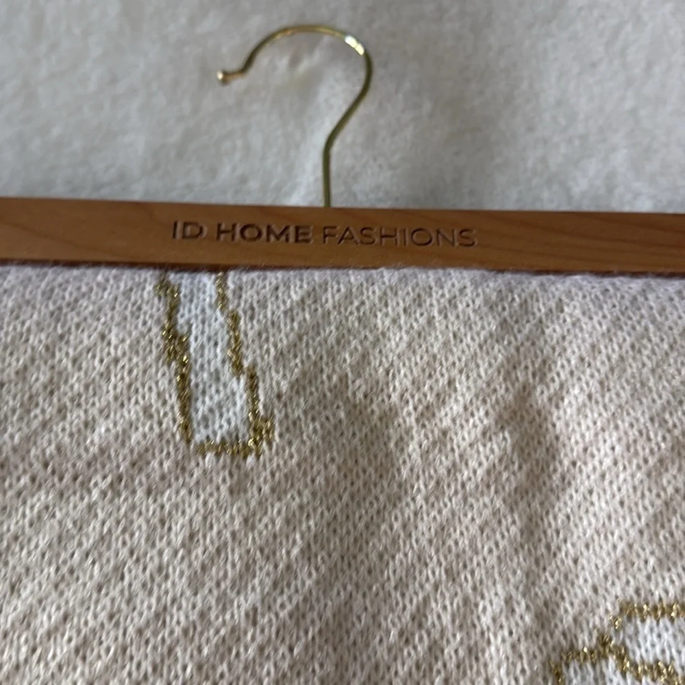 ID Home Christmas gold ribbon/bow Oversized Bows Throw - Christmas Bow Throw 🎀